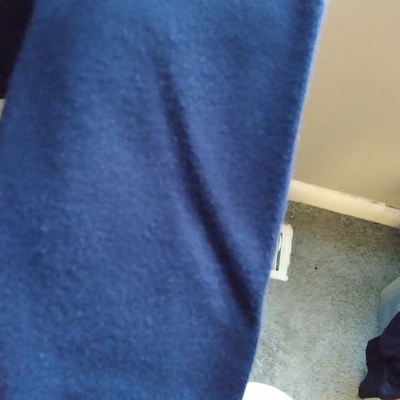 Blue sweater top with stripes size large 12/14 - Picture 4 of 6